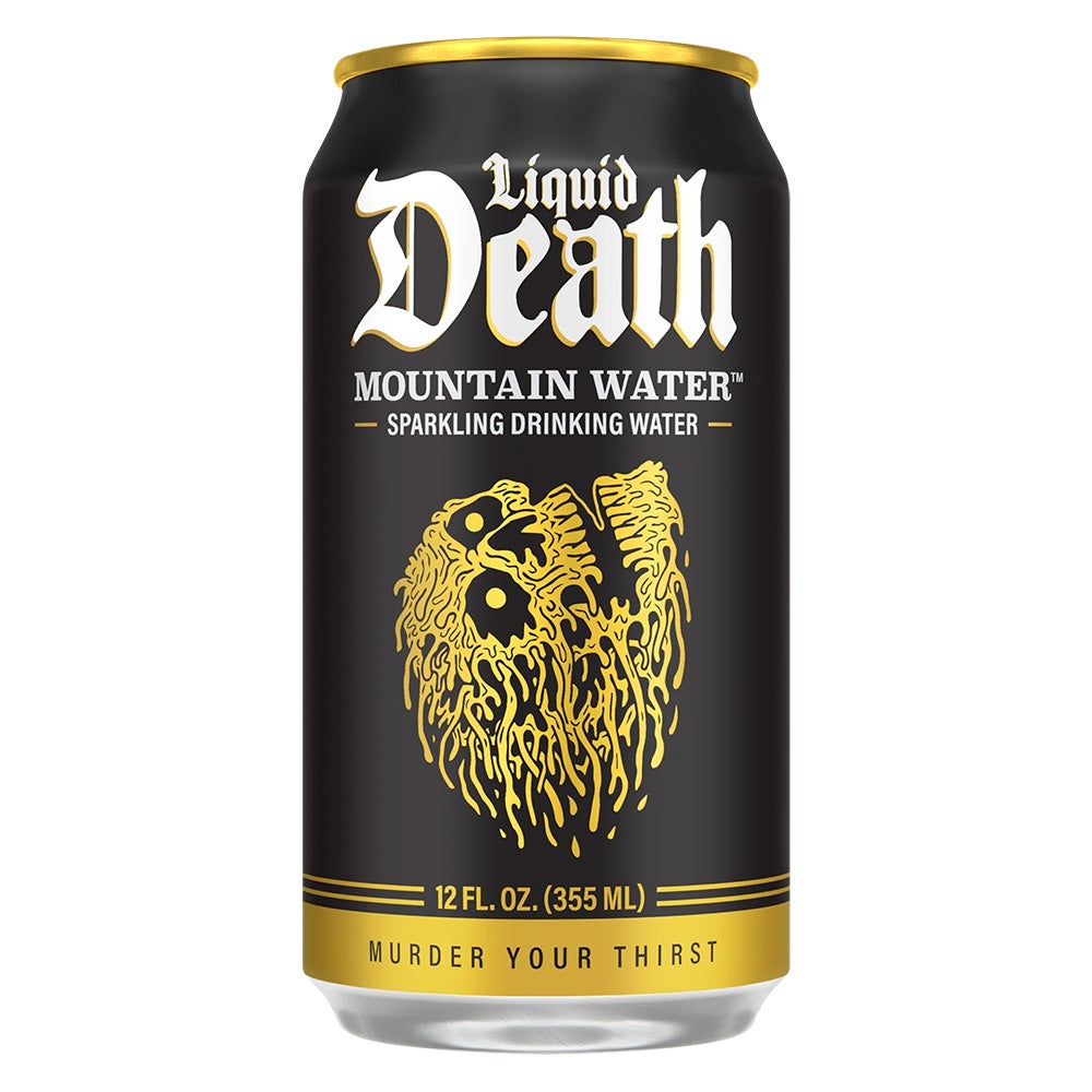 Liquid Death, Mountain Water, Sparkling Drinking Water, 12 oz